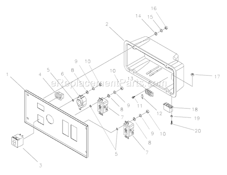 Page B Diagram and Parts List for 030236-0  Briggs and Stratton Generator